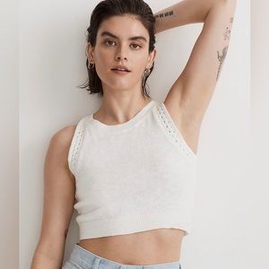 Madewell xxs crochet crop top new with tags
